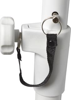 Adjustable Speaker Pole M20 Fixing White 